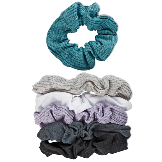 Textured & Solid Scrunchies 6pk image number 3.0