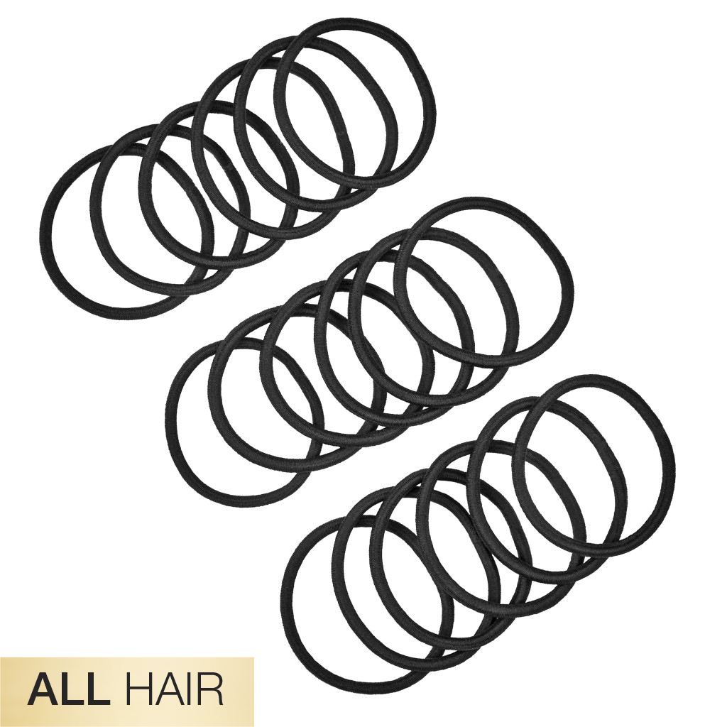 All Hair Black 2X Stronger Hair Ties 18pk - No Damage® image number 1.0