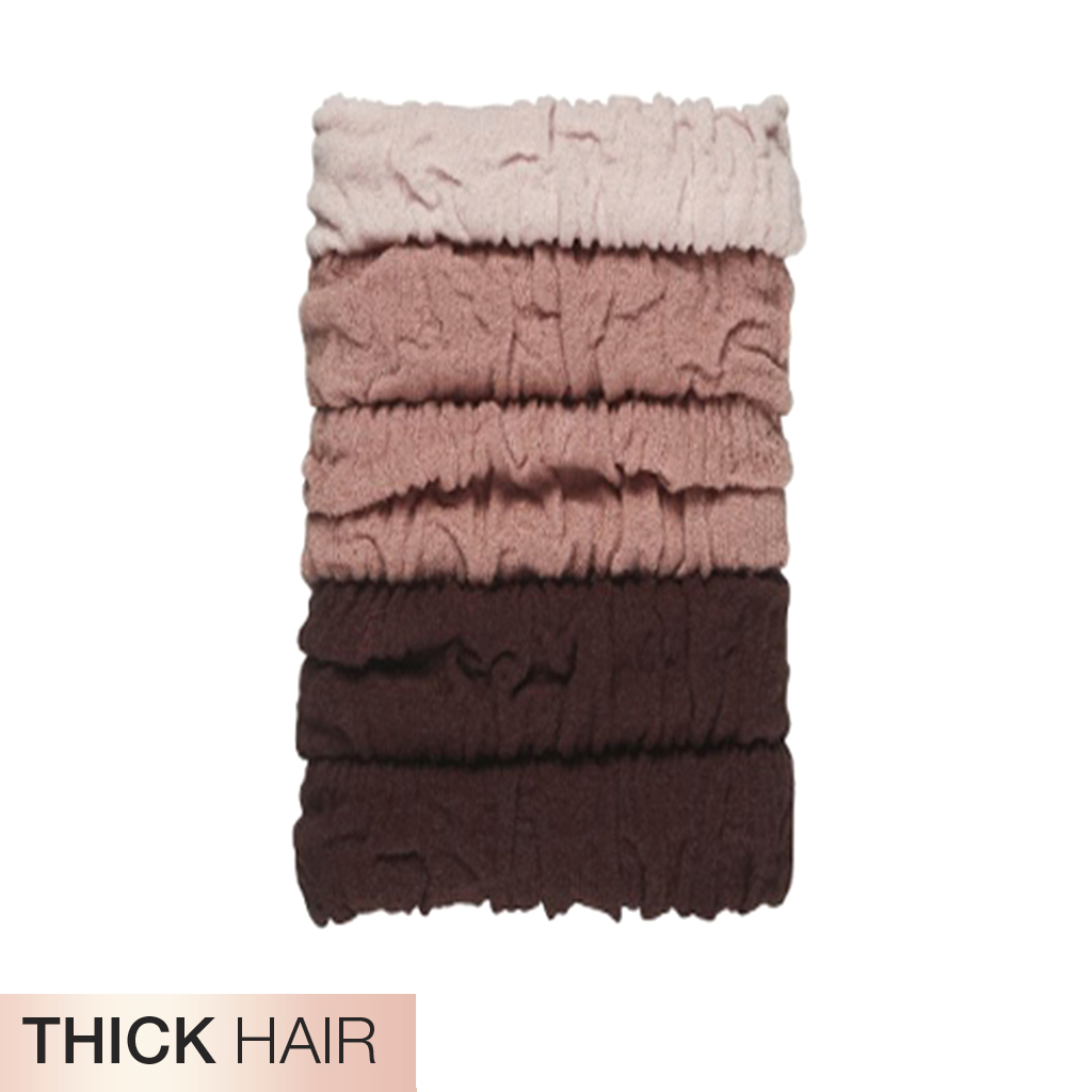 Thick Hair Unbreakable Neutral Comfy Hair Ties 6pk image number 3.0