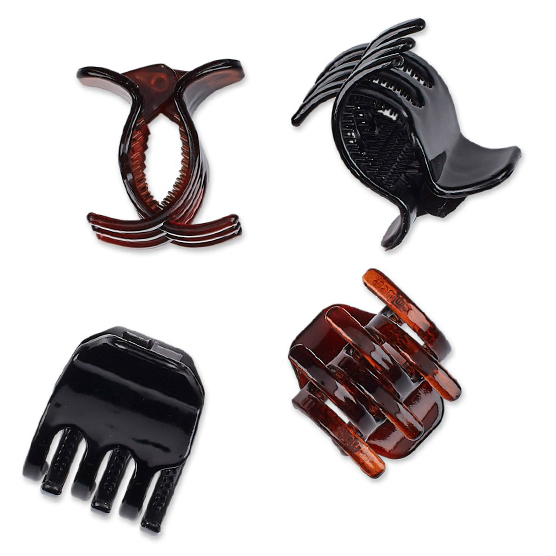 No-Slip Grip® Chunky Claw Hair Clips 4pk image number 1.0