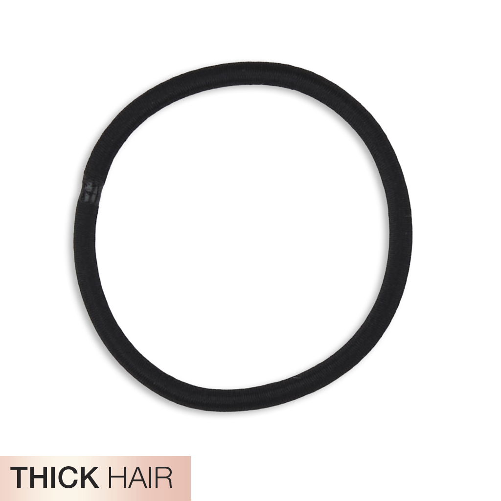 Thick Hair Black Hair Ties 24pk - No Damage®