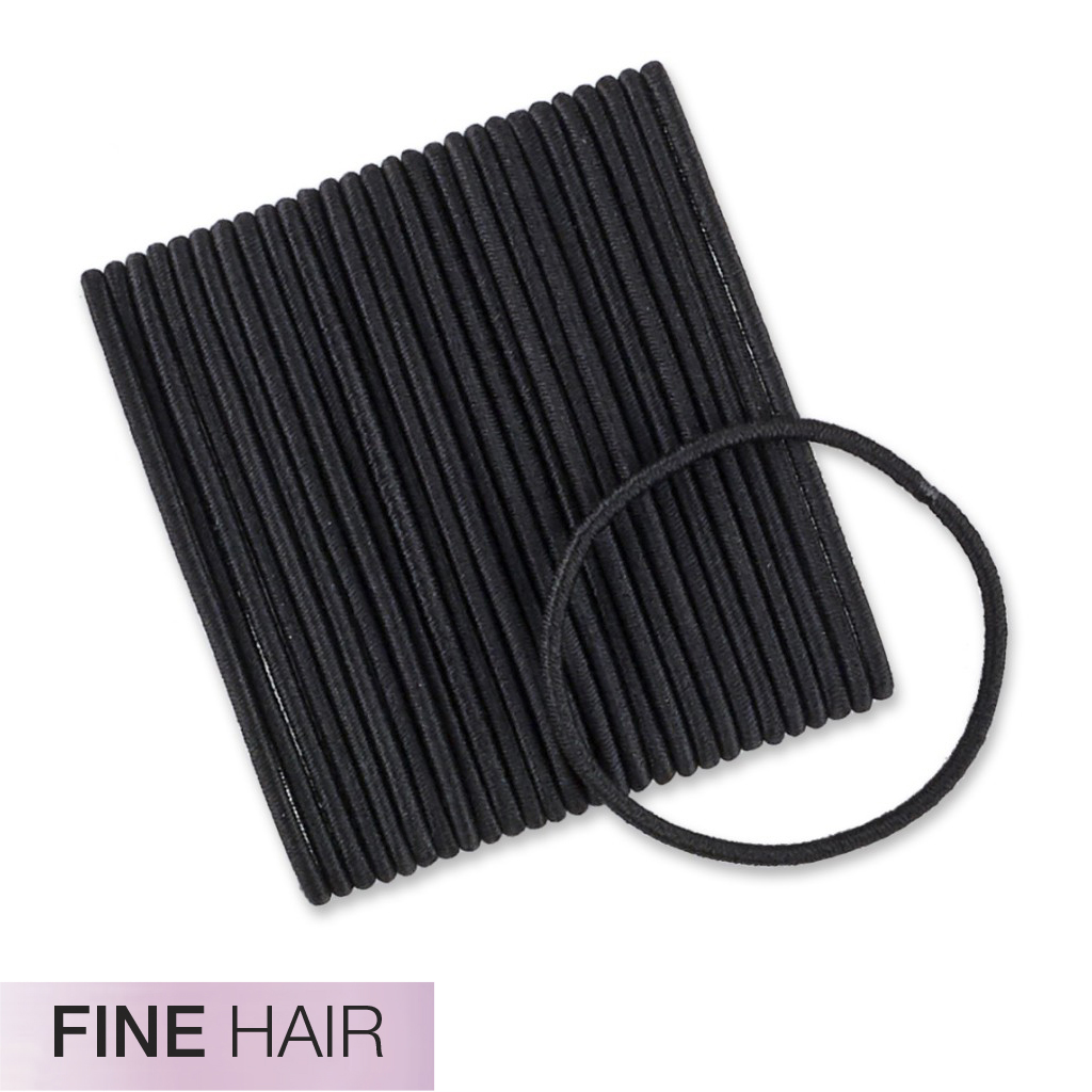 Fine Hair Ties Black 28pk - No Damage® image number 1.0