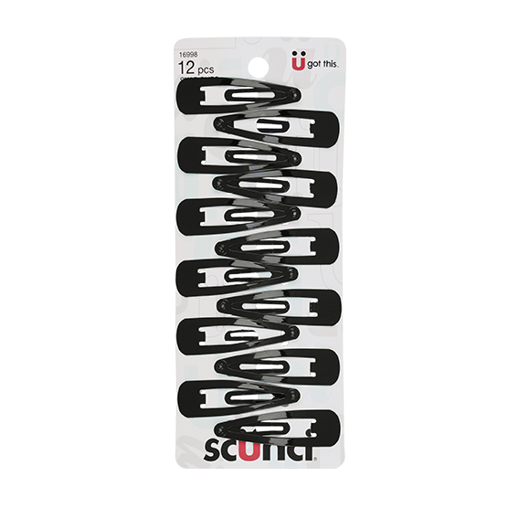 Classic Black Snap Clips 12pk image number 4.0