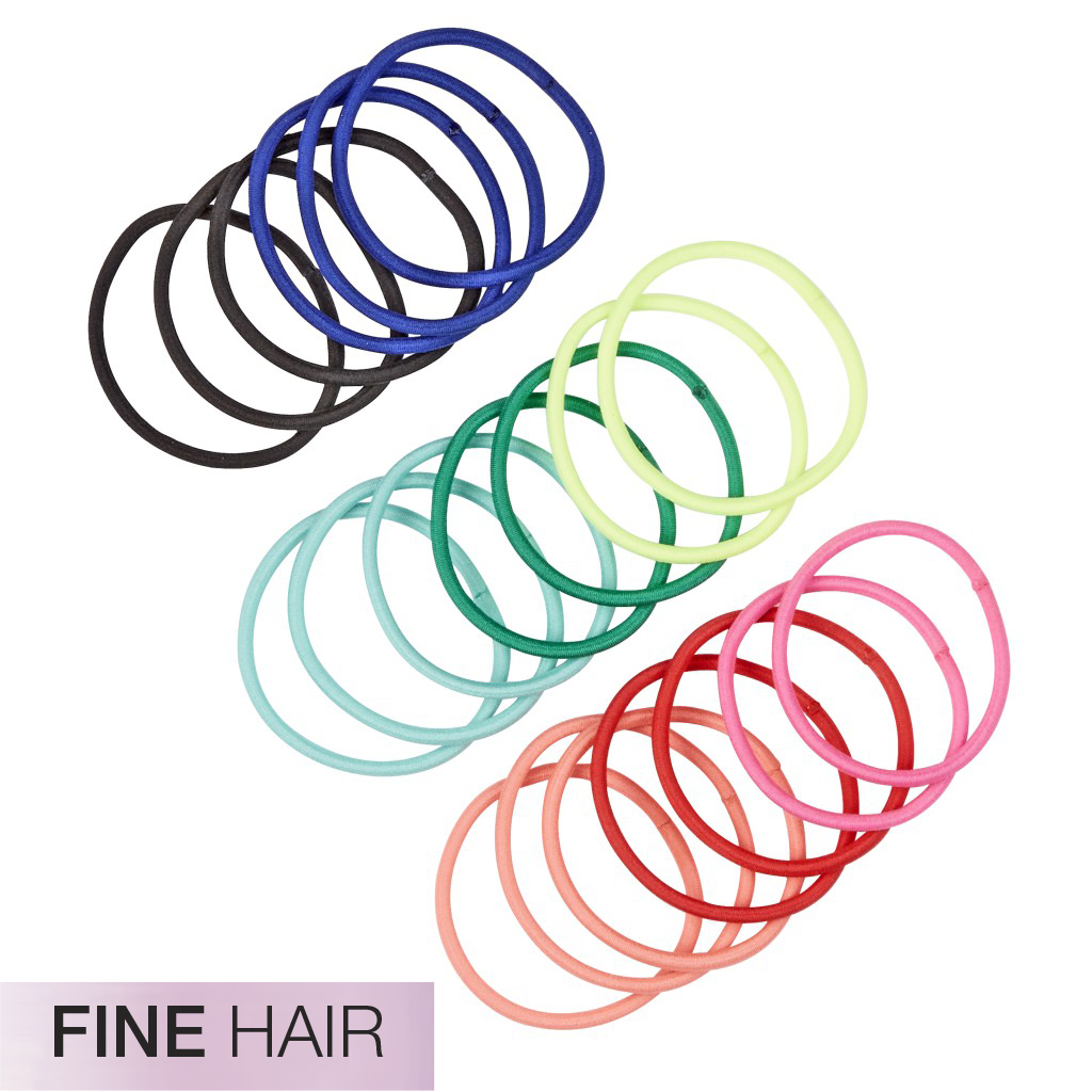 Fine Hair Multi 2X Stronger Hair Ties 20pk - No Damage®