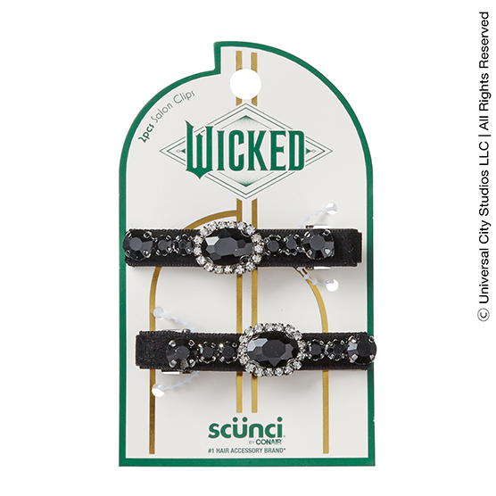 Wicked Black Velvet Barrette Gift Box 2pk image number 2.0