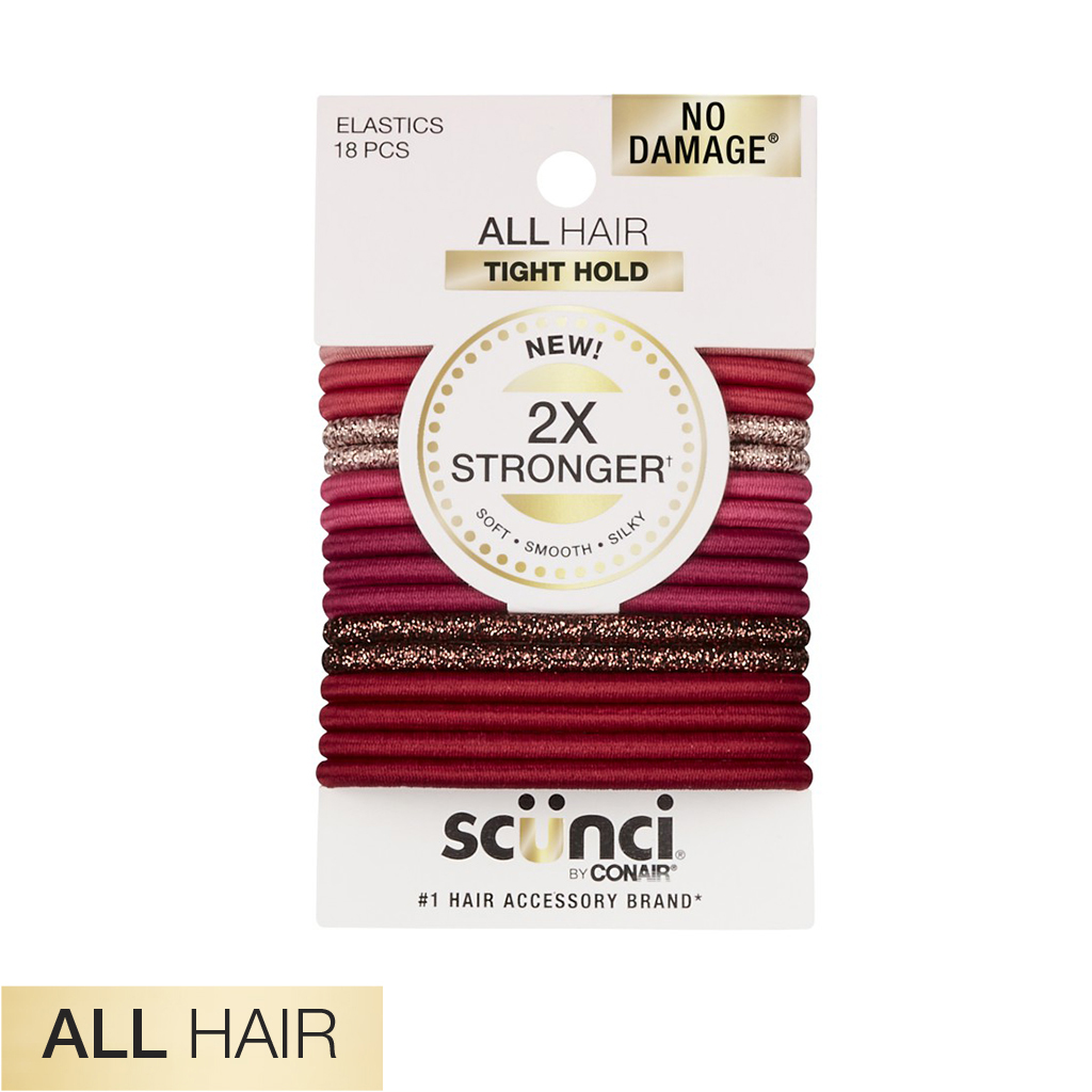 All Hair Pink 2X Stronger Hair Ties 18pk - No Damage® image number 2.0