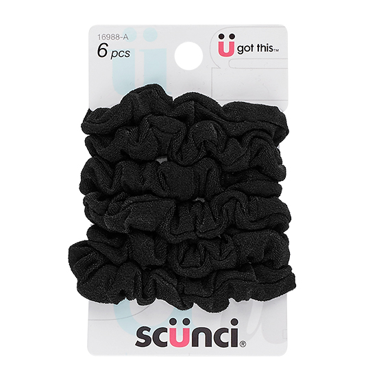 The Original Scrunchie® Mini Black 6pk image number 4.0