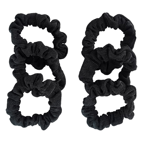 Mini Black Scrunchies 6pk