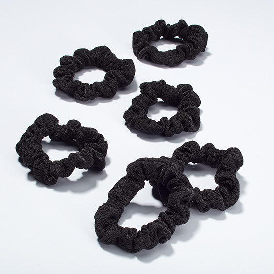 The Original Scrunchie® Mini Black 6pk image number 3.0