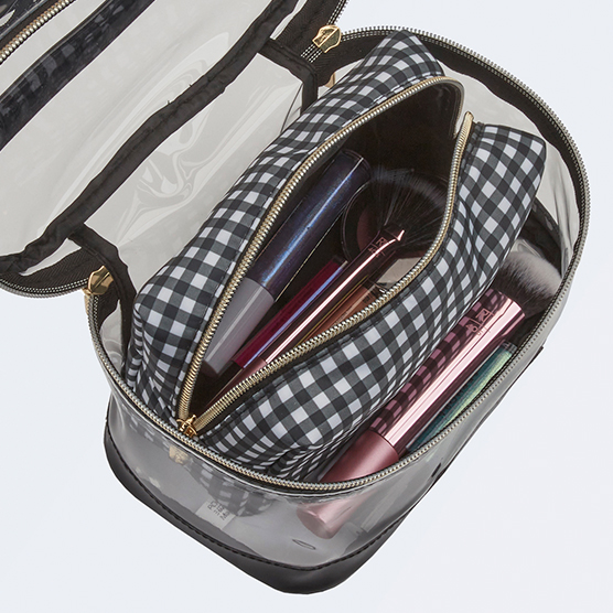 Gingham 2pc Train Case image number 6.0