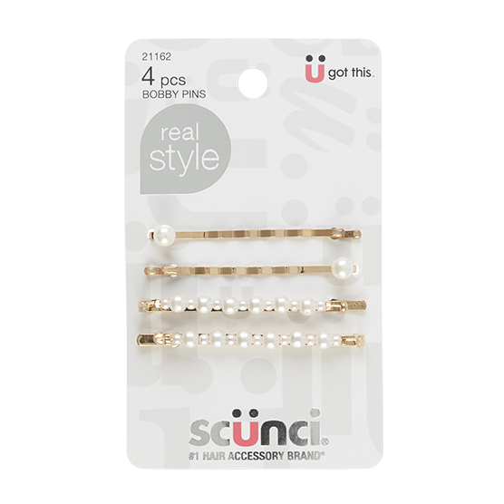 Real Style® Assorted Sizes Pearl Bobby Pins 4pk image number 4.0