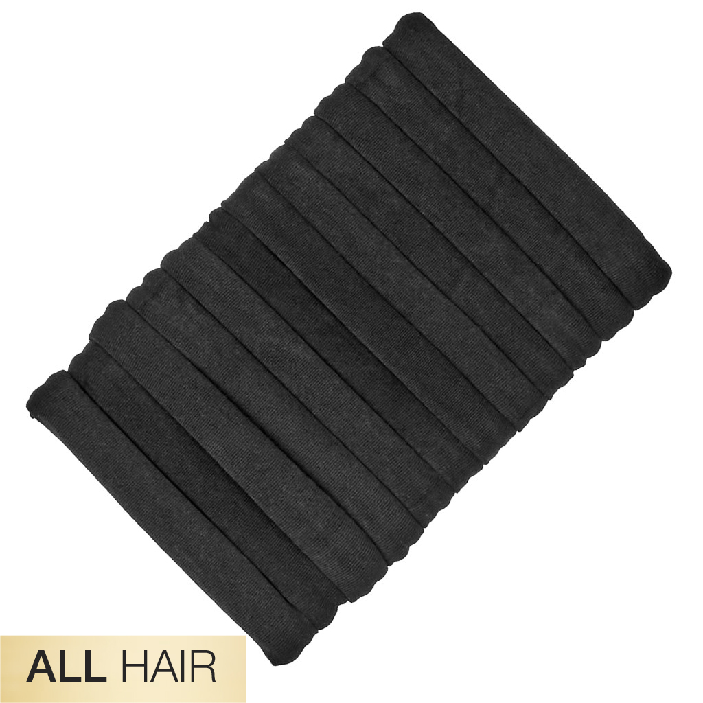 All Hair Black Hosiery Hair Tie 12pk - No Damage® image number 1.0