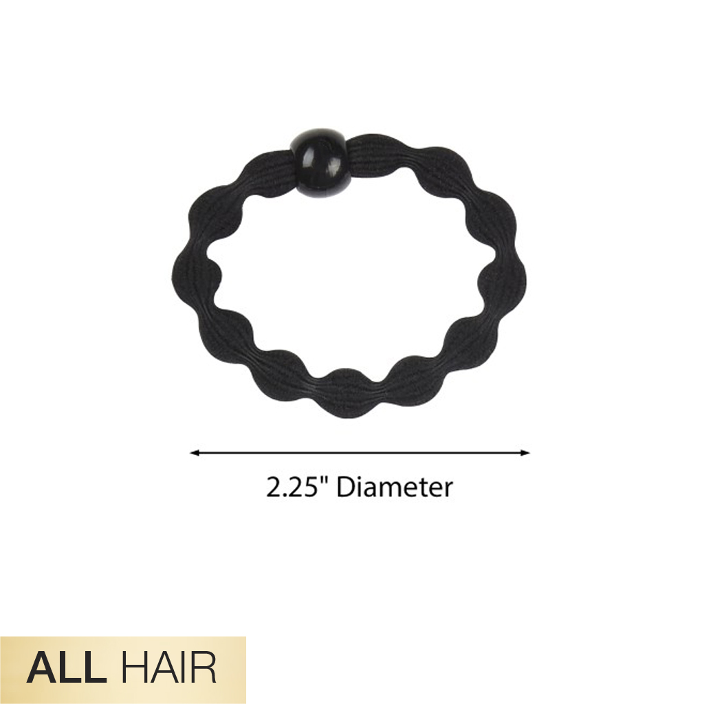 All Hair Black Textured Hair Ties with Beads 10pk - No Damage® image number 1.0