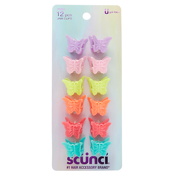 Assorted Colors Butterfly Claw Hair Clips 40pk image number 4.0