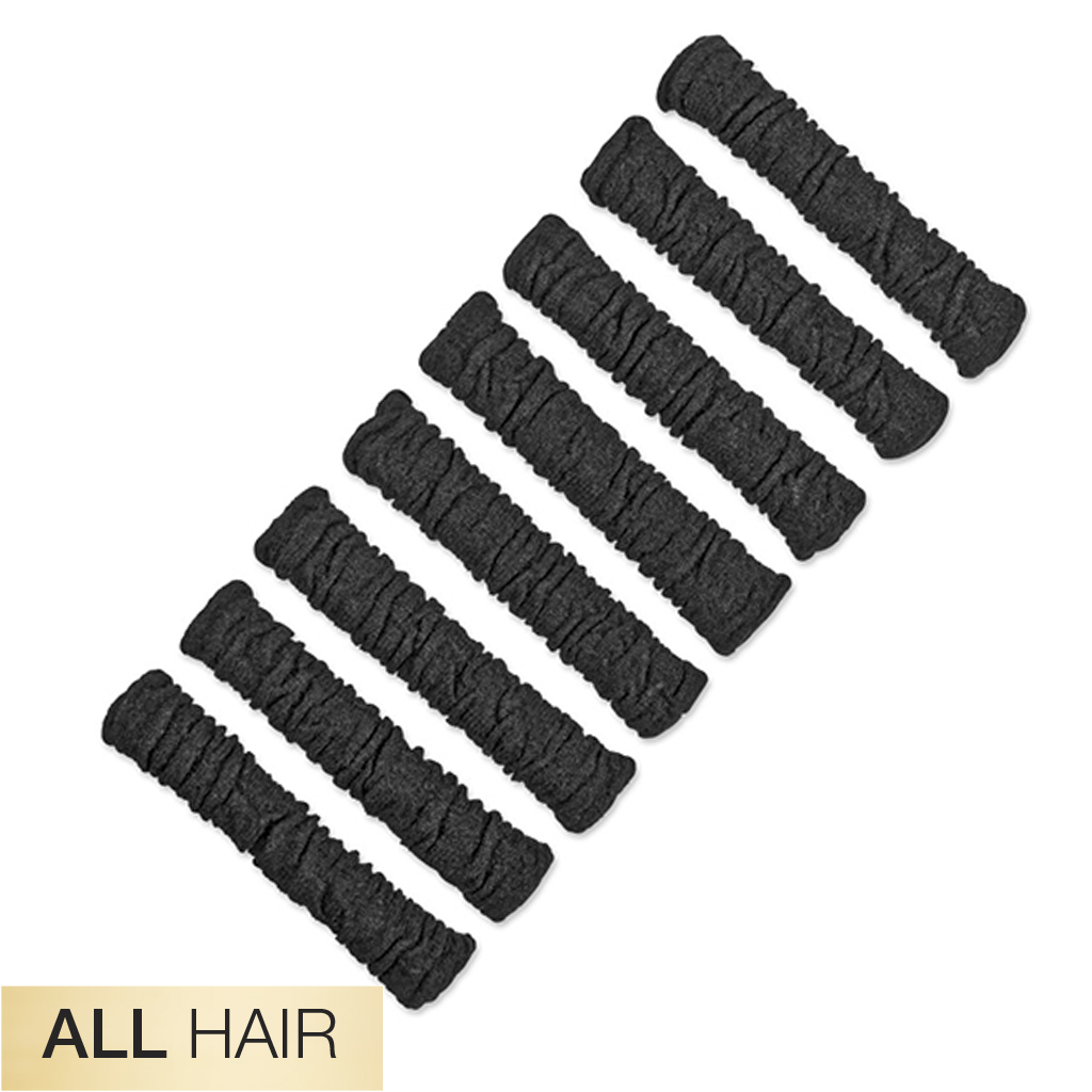 All Hair Unbreakable Black Comfy Hair Ties 8pk image number 0.0