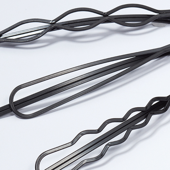 Real Style Mixed Shapes Black Jean Wire Bobby Pins 4pk