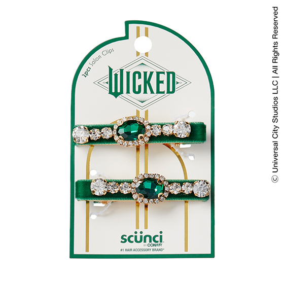 Wicked Emerald Green Barrette Gift Box 2pk image number 2.0