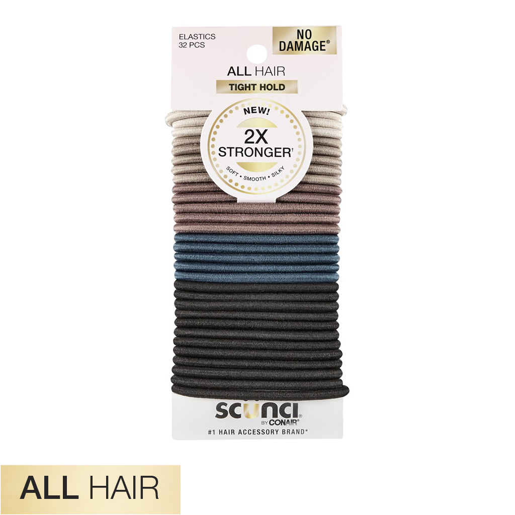 All Hair Black Multi 2X Stronger Hair Ties 32pk - No Damage® image number 1.0