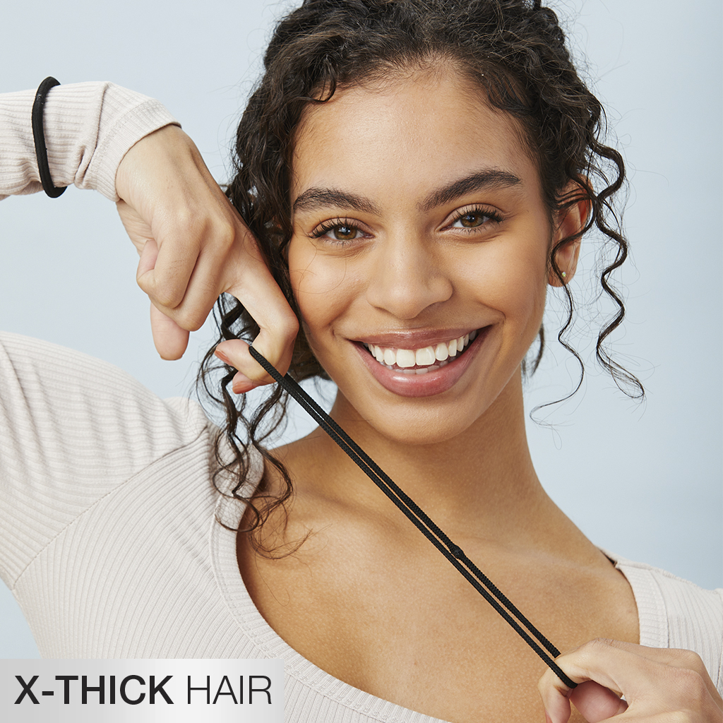 X-Thick Hair 2X Stronger Black Hair Ties 22pk - No Damage® image number 3.0