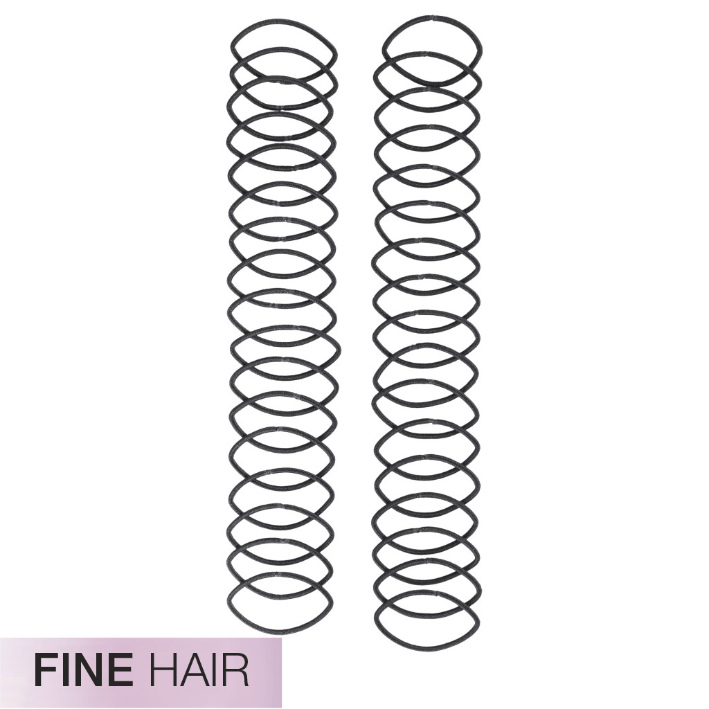 Fine Hair Ties Black 34pk - No Damage®