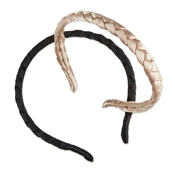 Braided Satin Headbands 2pk image number 3.0