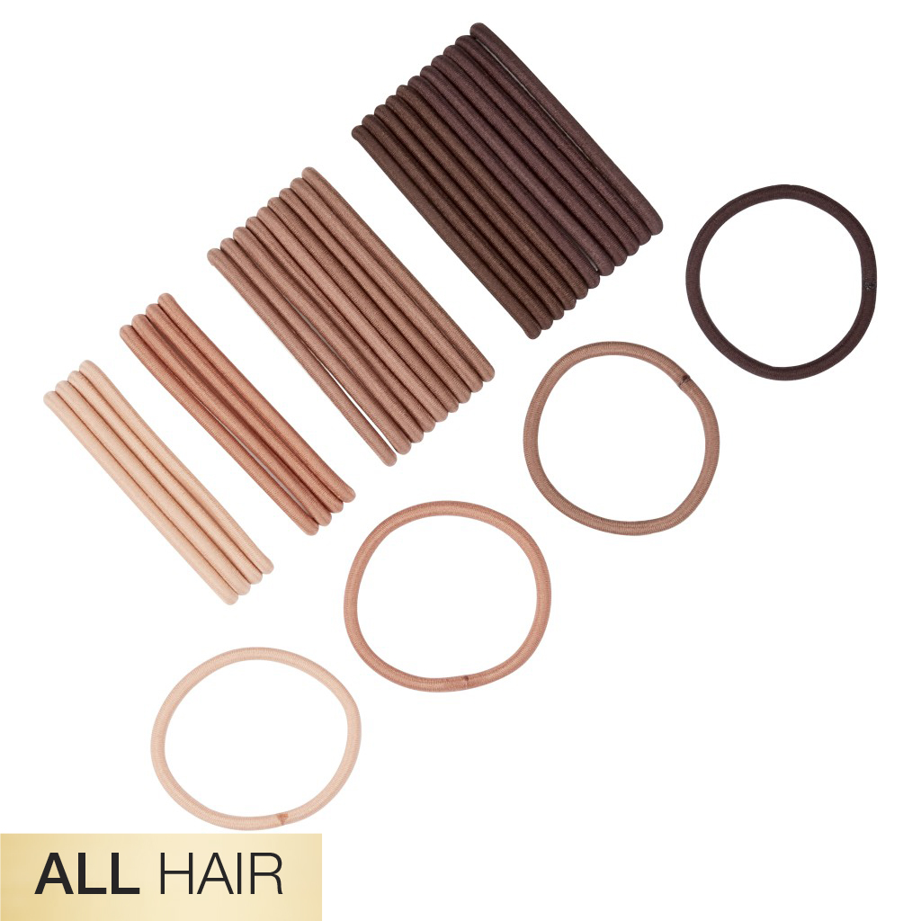 All Hair Brown 2X Stronger Hair Ties 32pk - No Damage®