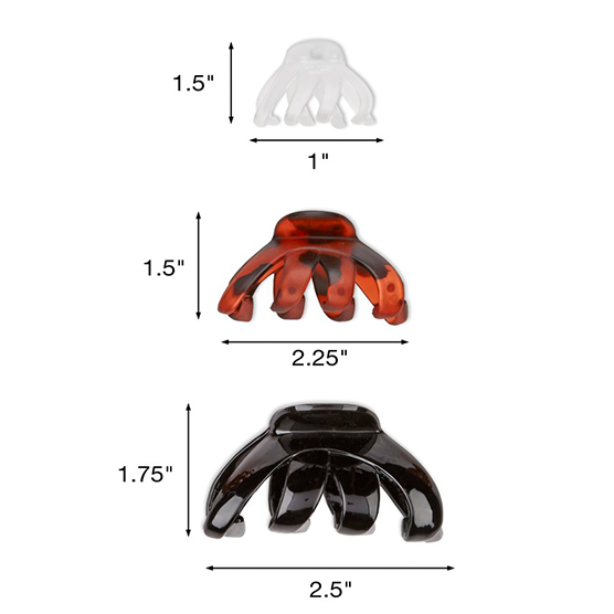 Octopus Claw Clips 6pk image number 1.0