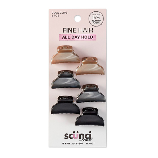 Assorted Mini Claw Clips 6pk image number 2.0