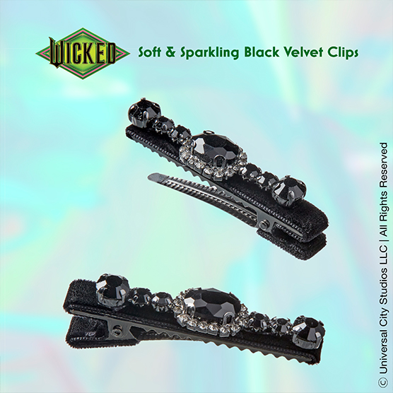 Wicked Black Velvet Barrette Gift Box 2pk image number 0.0