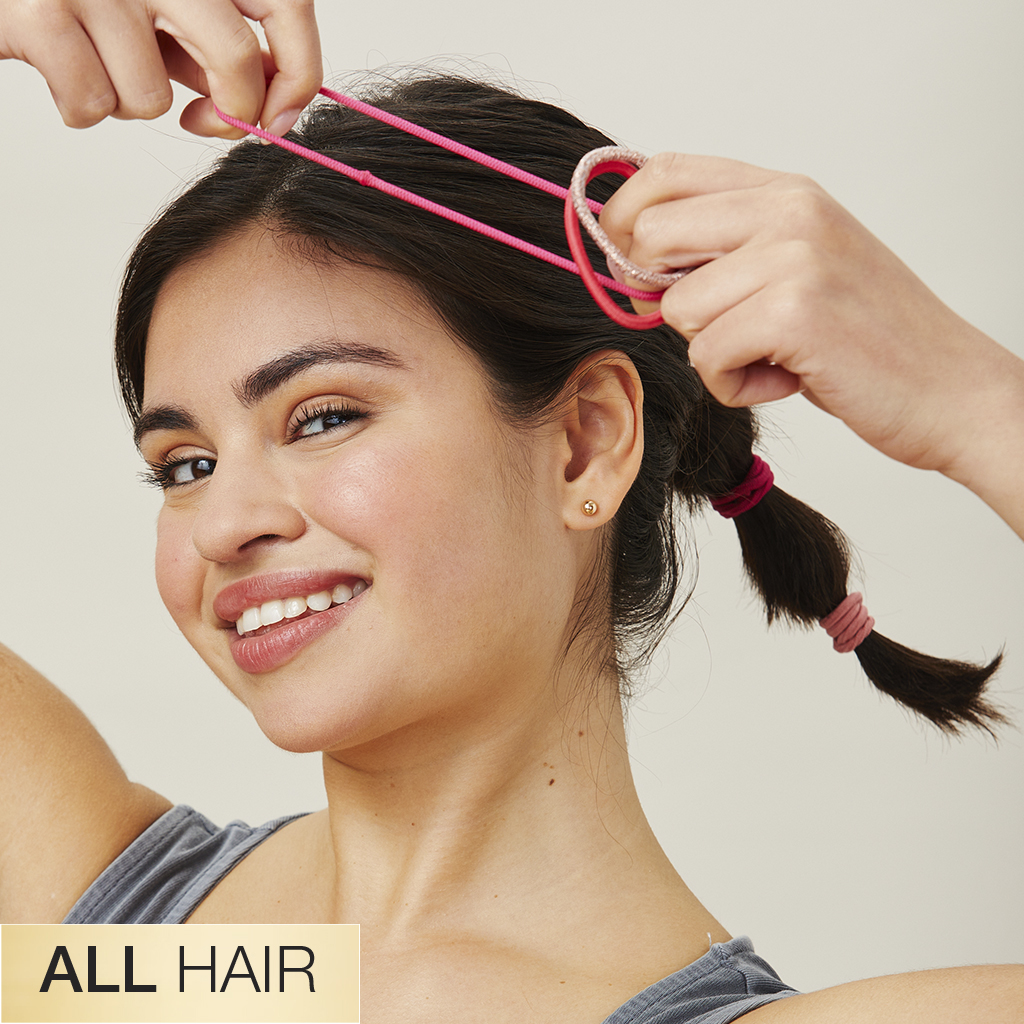 All Hair Pink 2X Stronger Hair Ties 18pk - No Damage®