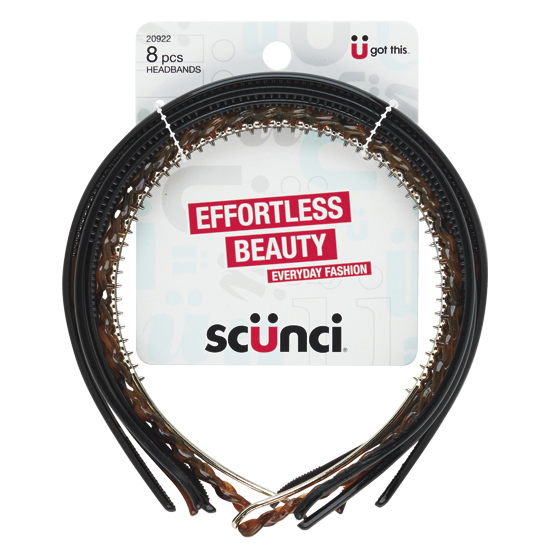 Effortless Beauty® Assorted Sizes Skinny Headbands 8pk image number 4.0