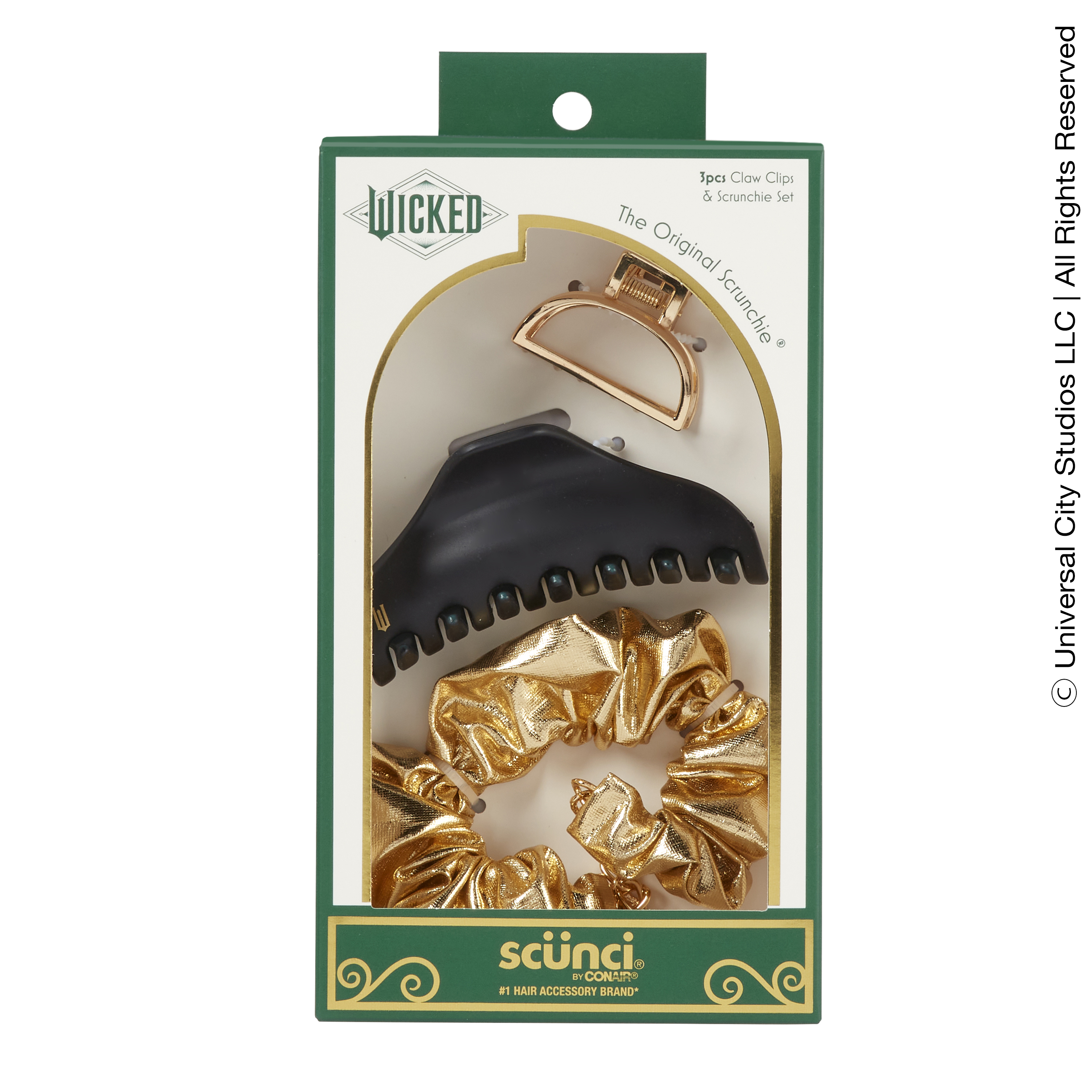 Wicked Claw Clip and Chain Scrunchie Gift Set 3pk image number 1.0