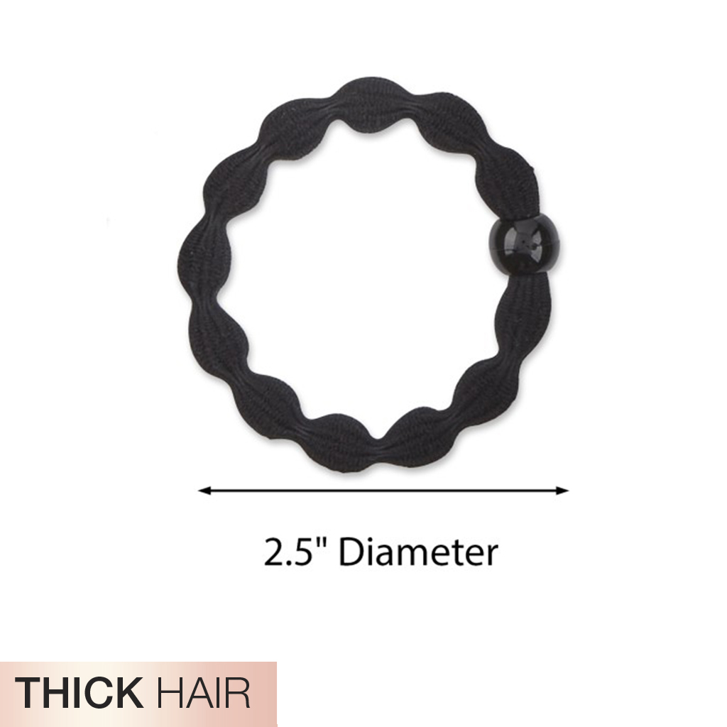 Thick Hair Black Textured Hair Ties with Beads 10pk - No Damage® image number 1.0