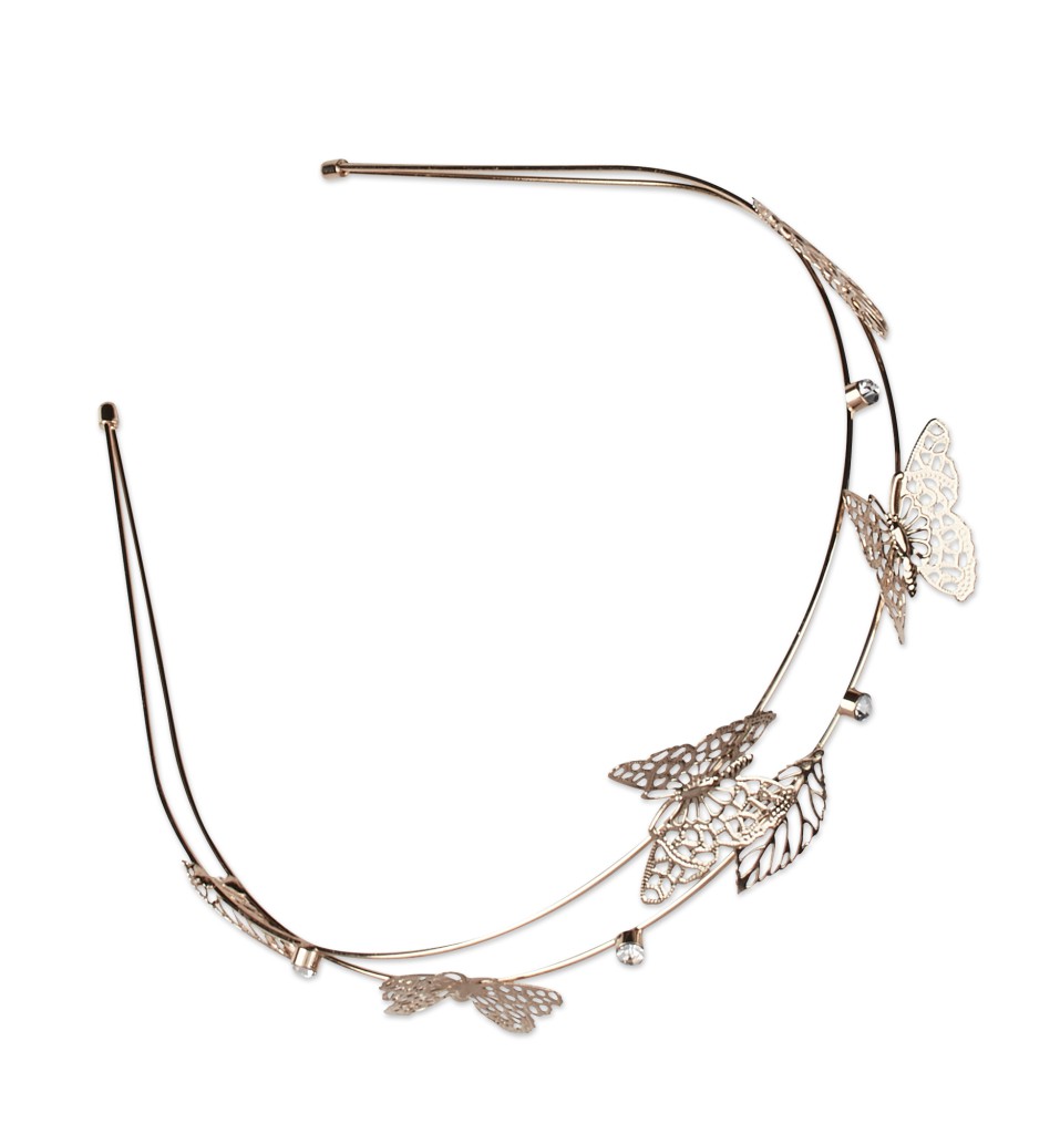 Metal Butterfly Headband 1pk