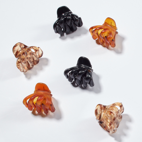 No-Slip Grip® Mini Octopus Claw Hair Clips 6pk image number 3.0