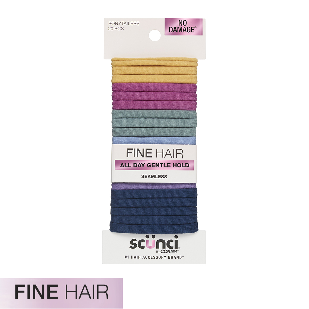 Fine Hair Multi Hosiery Hair Ties 20pk - No Damage® image number 2.0