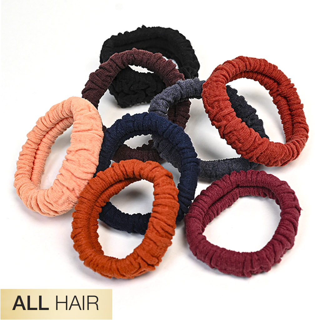 All Hair Unbreakable Neutral Comfy Hair Ties 8pk image number 3.0