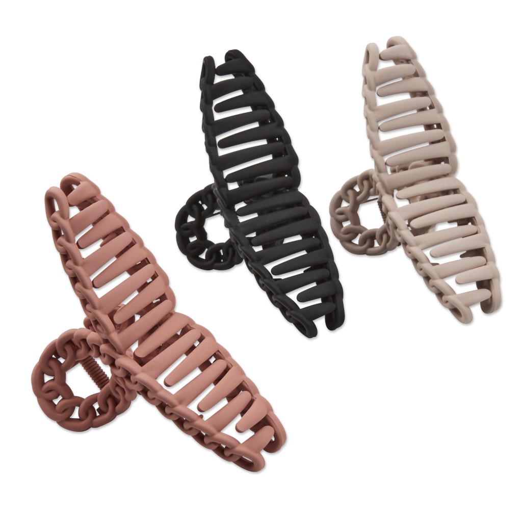 Savvy Value Chain Loop Claw Clips 3pk image number 1.0