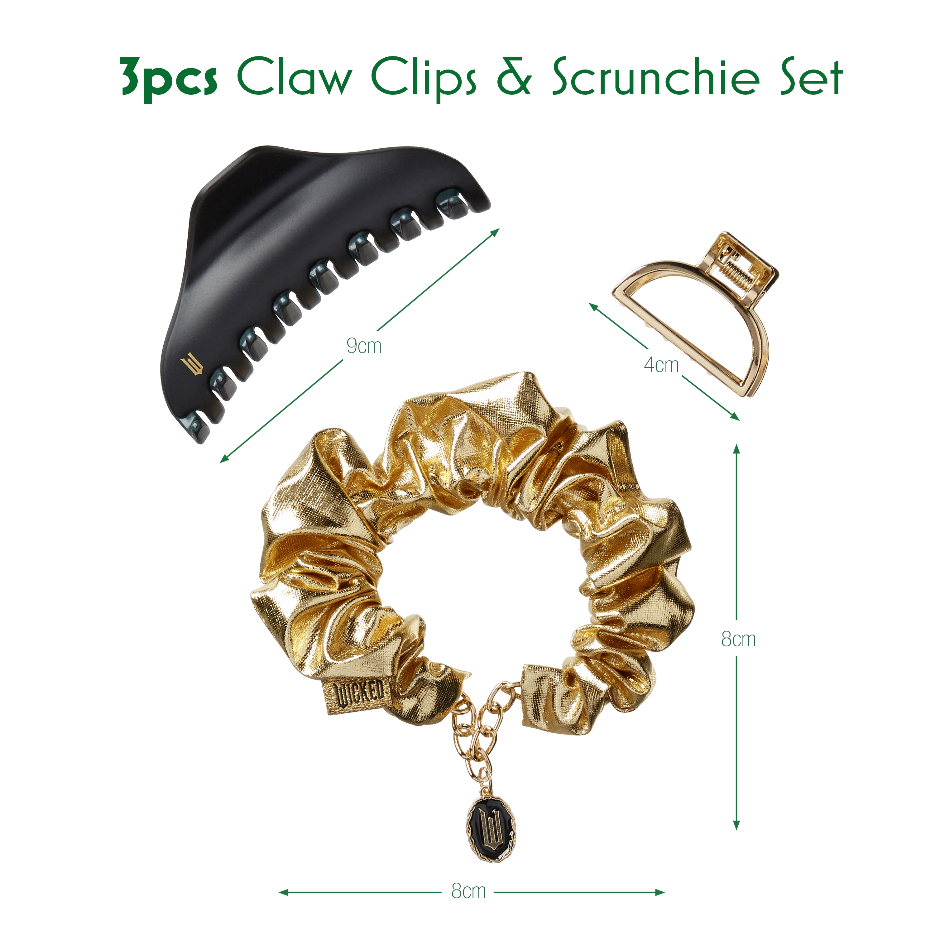 Wicked Claw Clip and Chain Scrunchie Gift Set 3pk image number 4.0