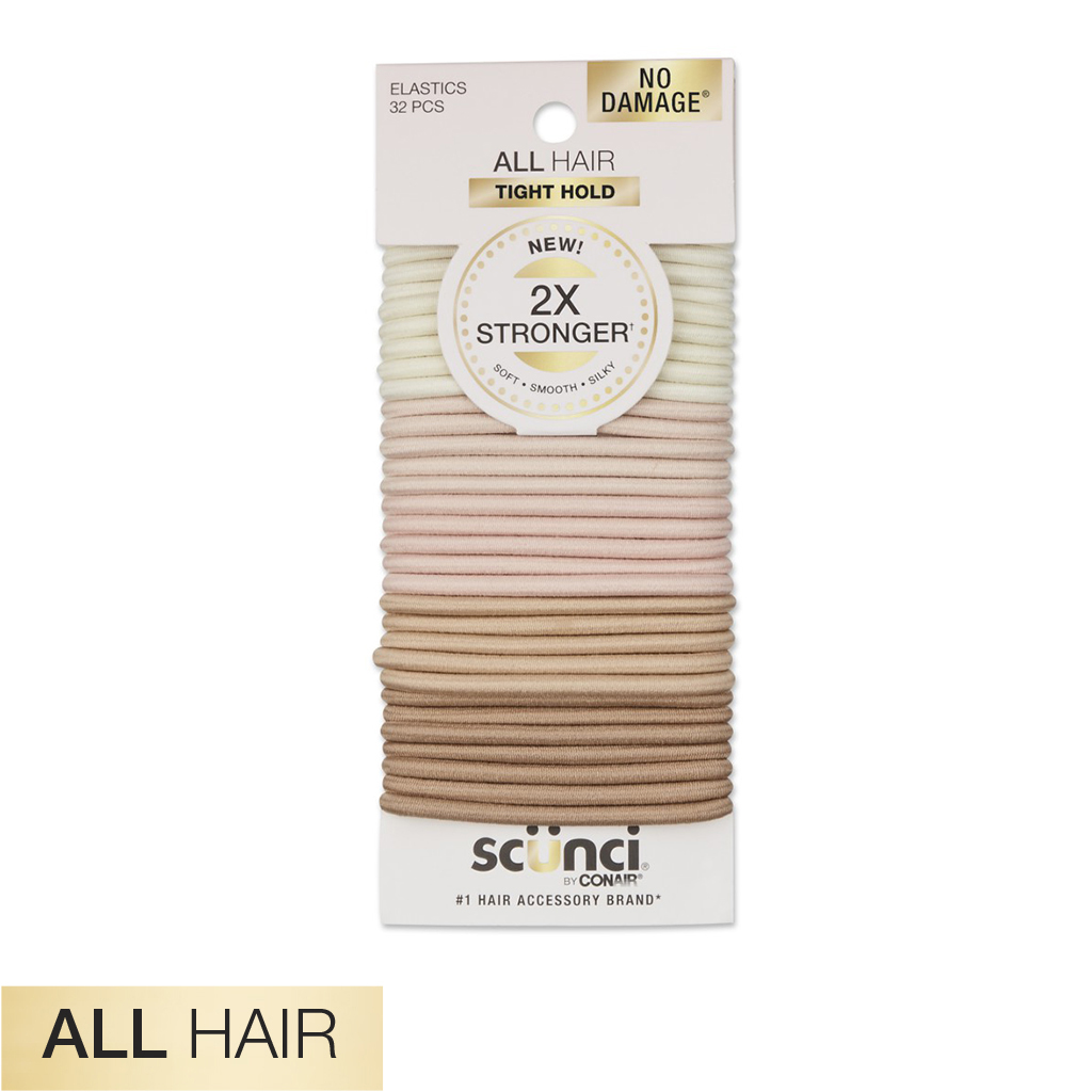 All Hair Blonde 2X Stronger Hair Ties 32pk - No Damage® image number 2.0