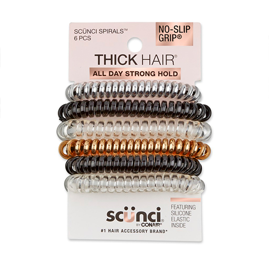 Spiral Hair Ties 6pk image number 2.0