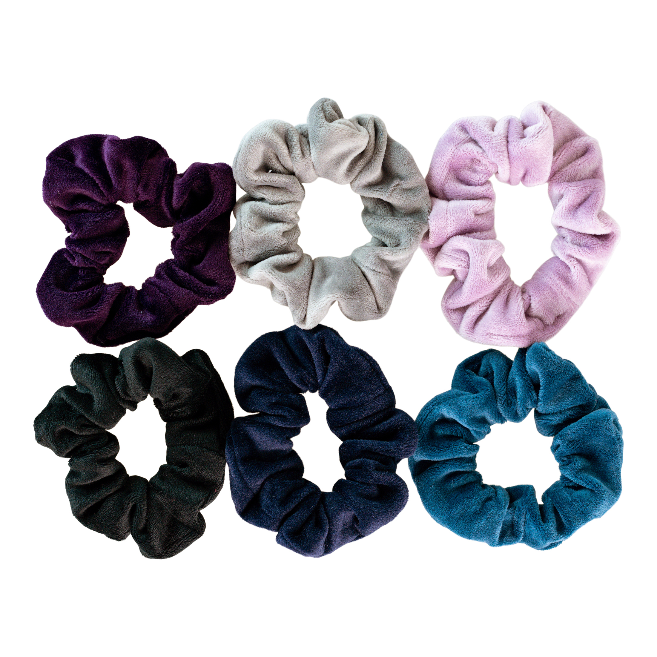 Velour Scrunchies 6pk