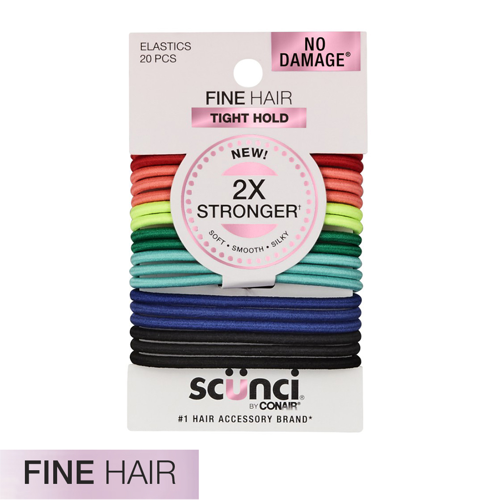 Fine Hair Multi 2X Stronger Hair Ties 20pk - No Damage® image number 2.0