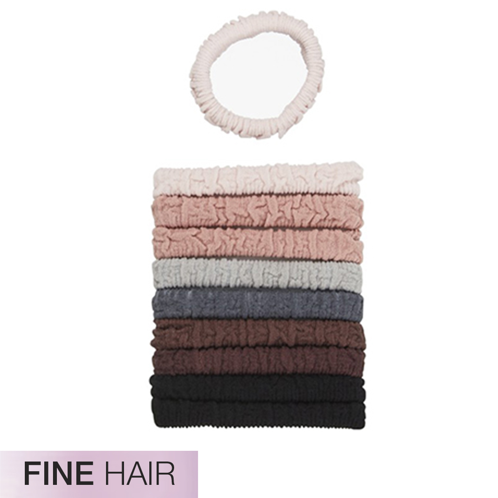 Fine Hair Unbreakable Neutral Comfy Hair Ties 10pk image number 1.0