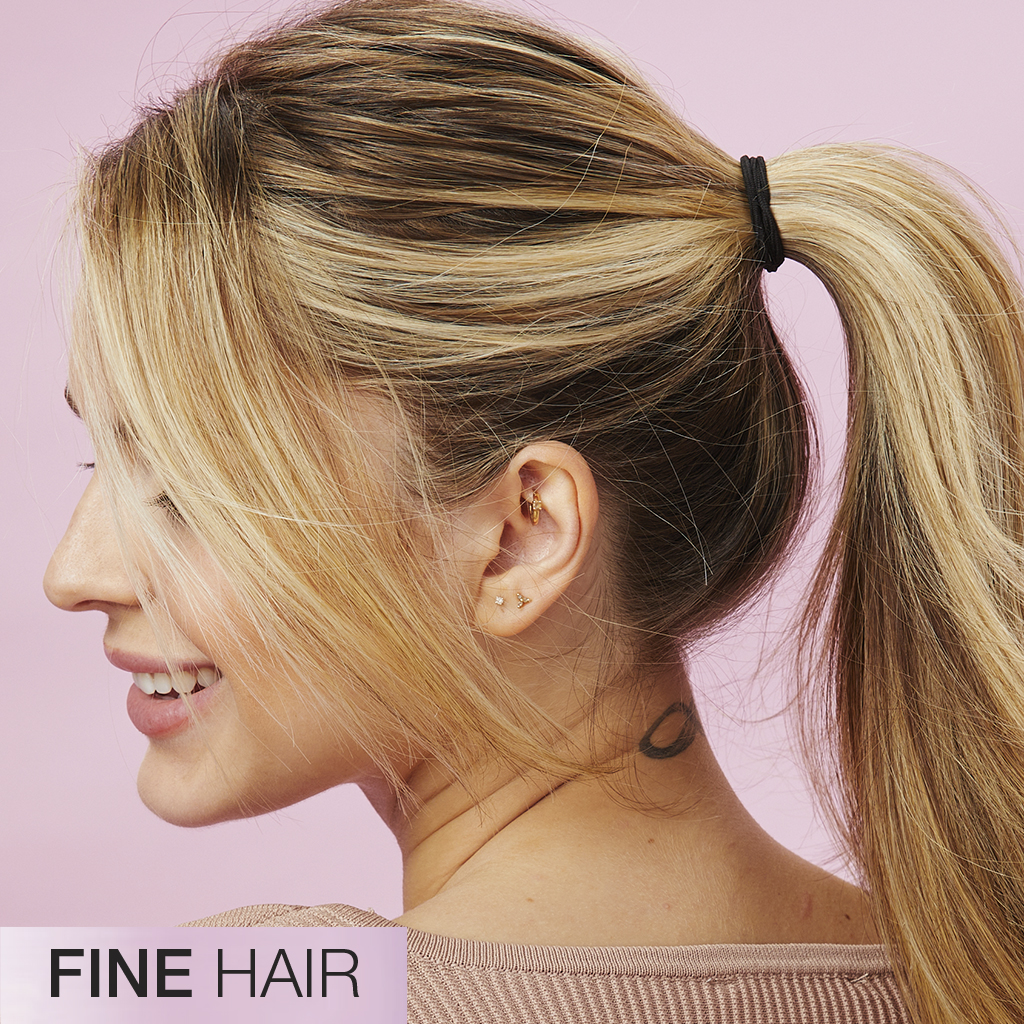 Fine Hair Black 2X Stronger Hair Ties 20pk - No Damage®