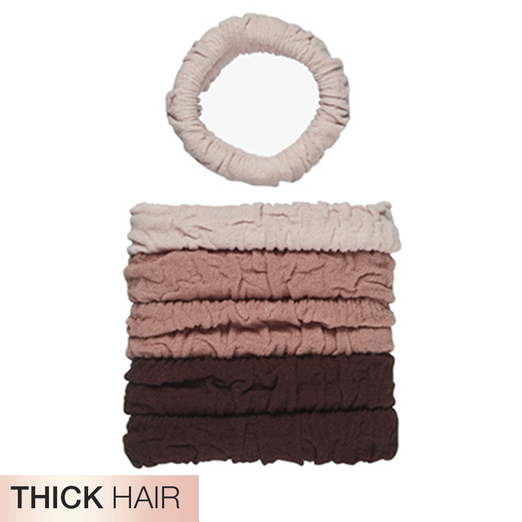 Thick Hair Unbreakable Neutral Comfy Hair Ties 6pk image number 0.0