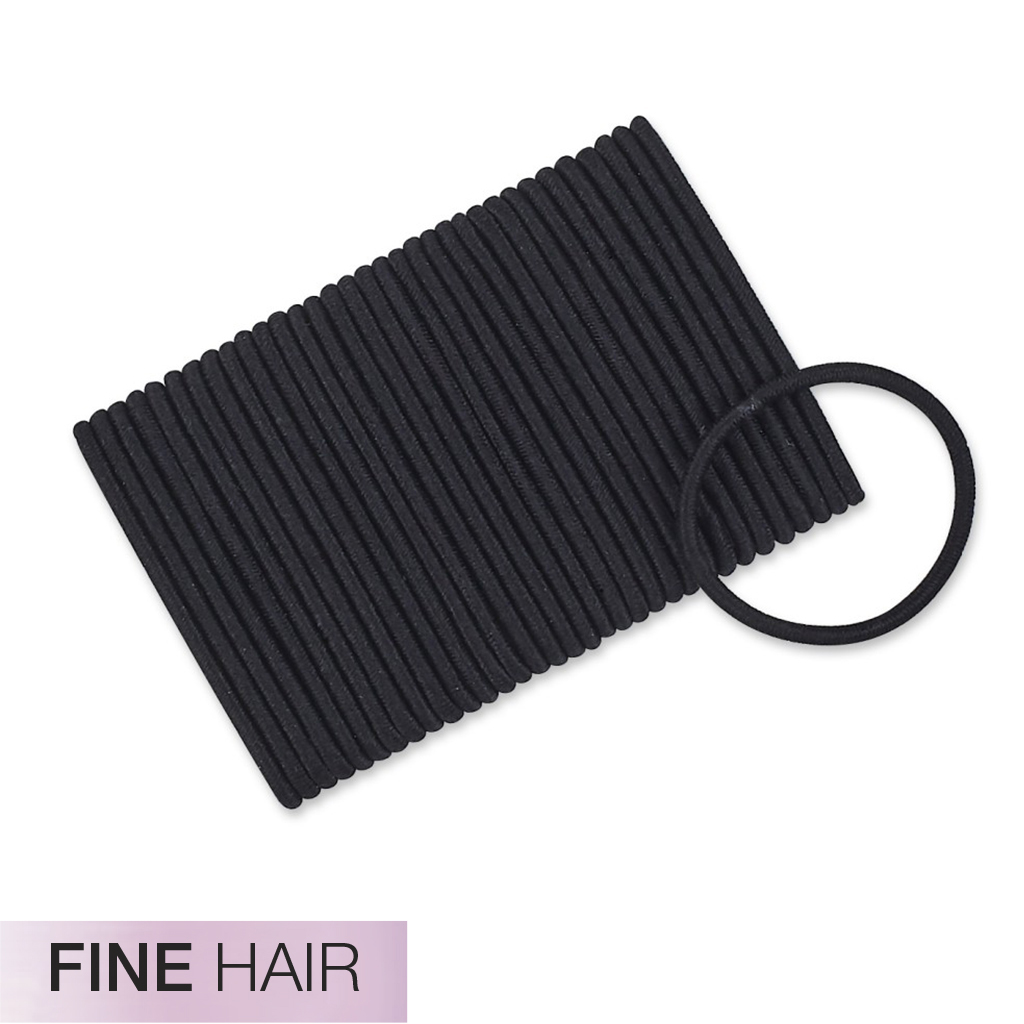 Fine Hair Ties Black 34pk - No Damage® image number 2.0