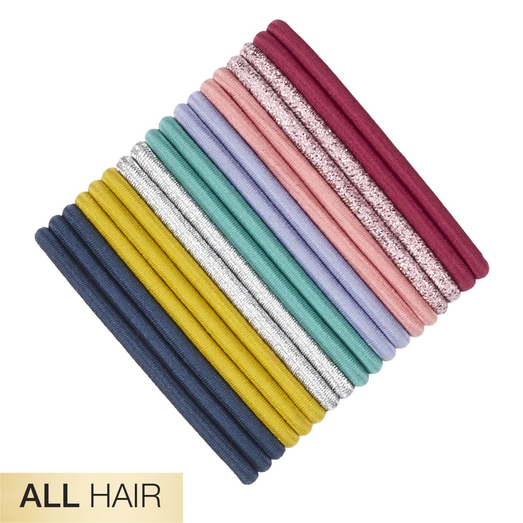 All Hair Multi Color 2X Stronger  Hair Ties 18pk - No Damage® image number 1.0