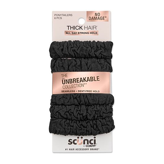 6PK COMFY UNBREAKABLE PONYTAILER THICK HAIR image number 2.0