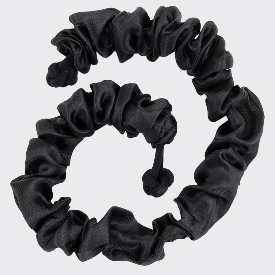 Round black elastic.